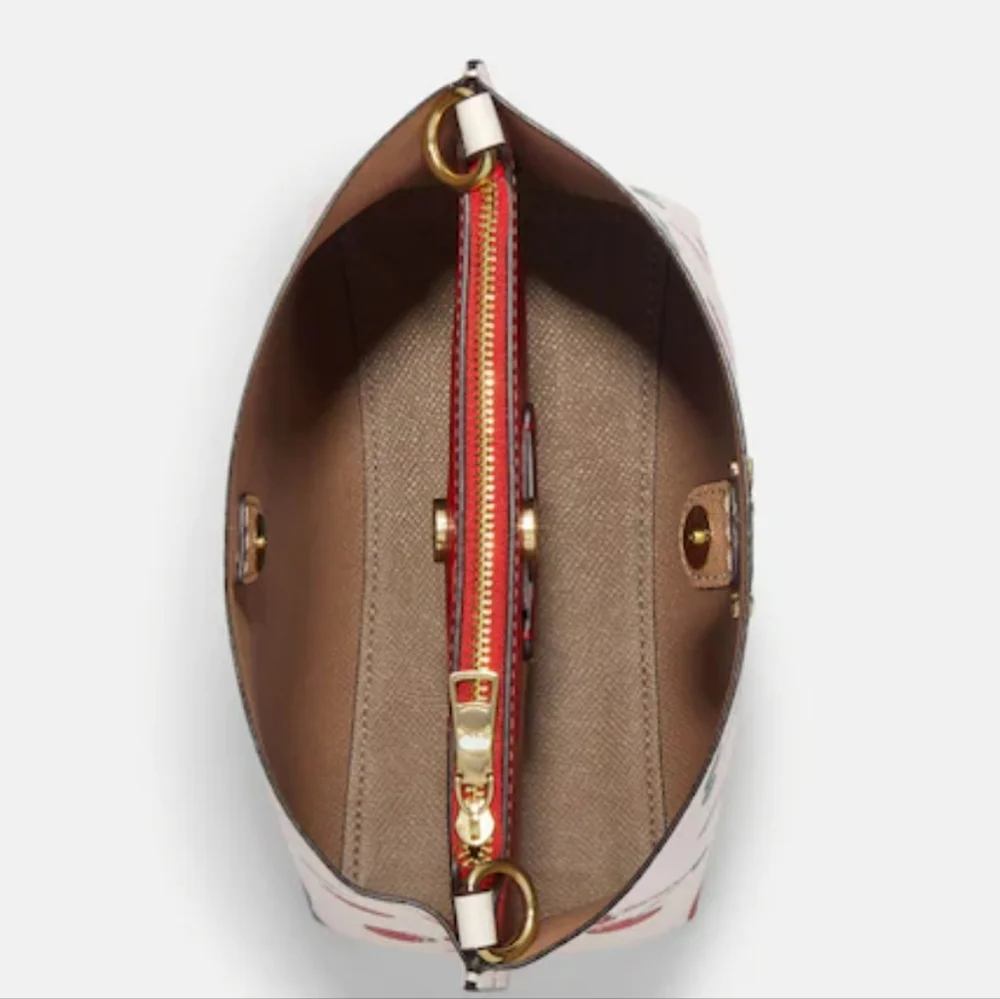 NWT Coach Mollie Bucket 22 Satchel w cherries - Picture 4 of 5
